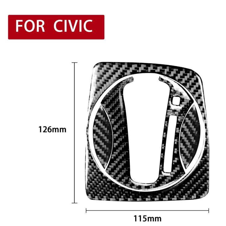4 ใน 1 รถคาร์บอนไฟเบอร์ชุดเกียร์อัตโนมัติสติกเกอร์ตกแต่งสำหรับ Honda Civic 8th Generation 2006-2011, ไดรฟ์ขวา, Automatic Gear Set, Right Drive