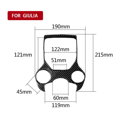 รถคาร์บอนไฟเบอร์แผงเกียร์สติกเกอร์ตกแต่งสำหรับ Alfa Romeo Giulia 2017-2019,ซ้ายและขวาไดรฟ์ Universal, Gear Panel