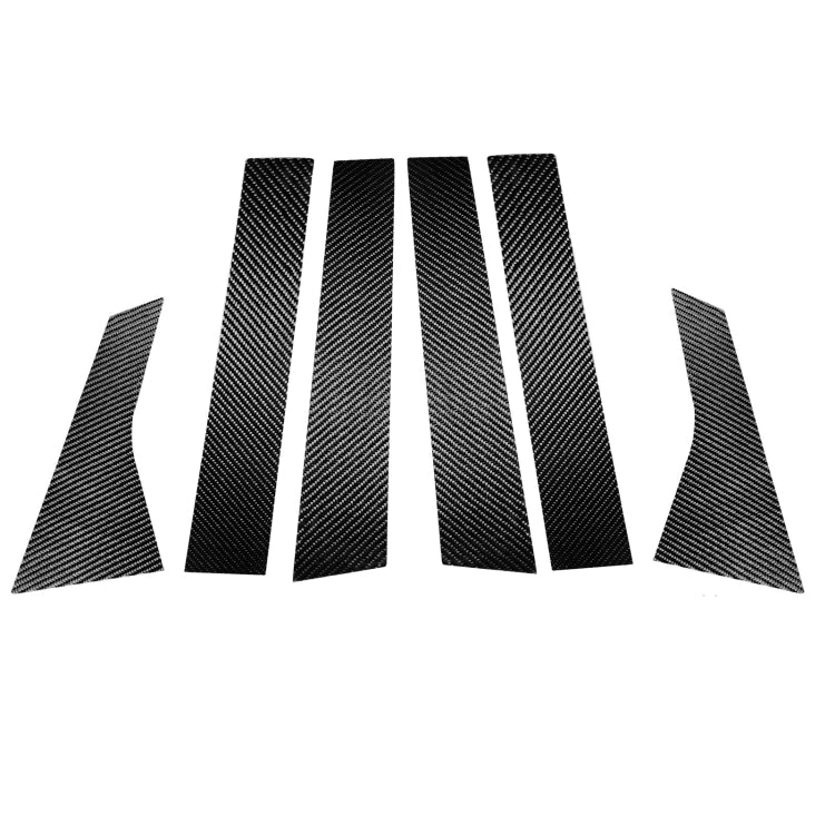 6 ใน 1 คาร์บอนไฟเบอร์ B-pillar ตกแต่งสติกเกอร์สำหรับ Honda 10th Generation Accord 2018-2021, ซ้ายและขวาไดรฟ์ Universal, B-pillar