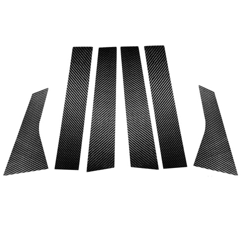 6 ใน 1 คาร์บอนไฟเบอร์ B-pillar ตกแต่งสติกเกอร์สำหรับ Honda 10th Generation Accord 2018-2021, ซ้ายและขวาไดรฟ์ Universal, B-pillar