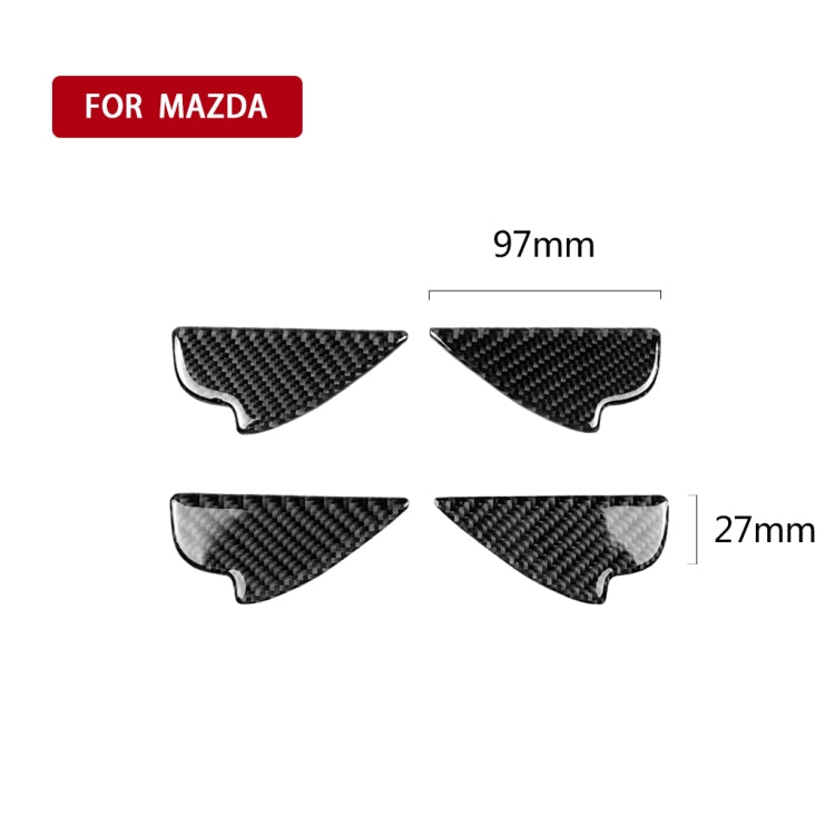 สติกเกอร์ตกแต่งชามประตูด้านในคาร์บอนไฟเบอร์รถยนต์สำหรับ Mazda ไดรฟ์ซ้ายและขวาสากล, Inner Door Bowl