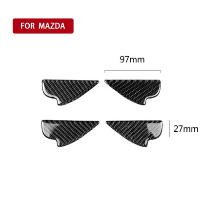 สติกเกอร์ตกแต่งชามประตูด้านในคาร์บอนไฟเบอร์รถยนต์สำหรับ Mazda ไดรฟ์ซ้ายและขวาสากล, Inner Door Bowl