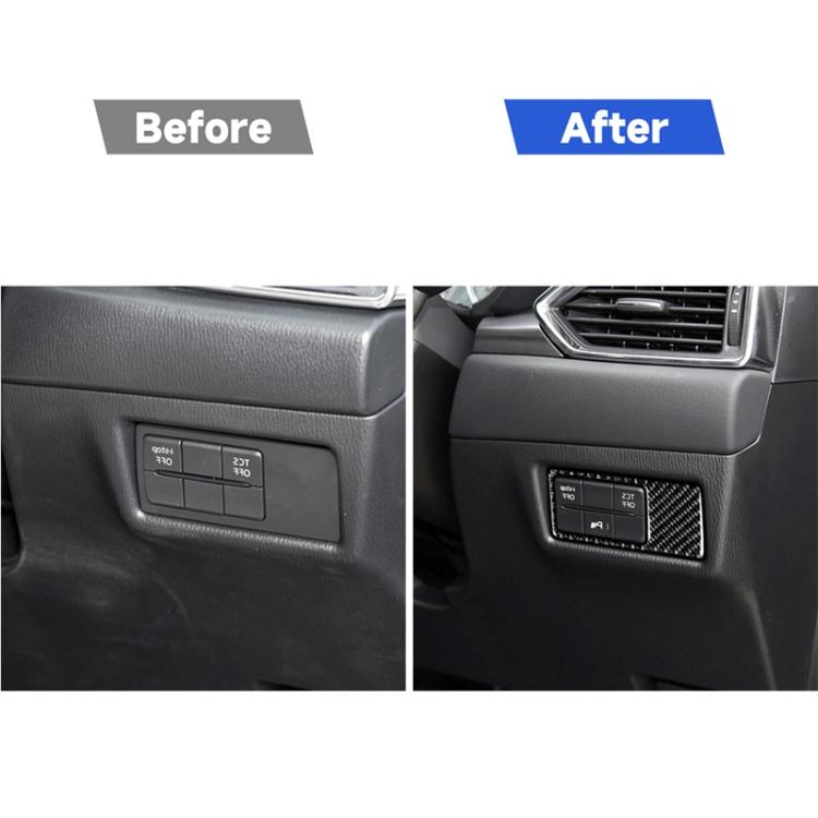 รถคาร์บอนไฟเบอร์ไฟหน้าแผงสติกเกอร์ตกแต่งสำหรับ Mazda CX-5 2017-2018, ไดรฟ์ขวา, Headlight Panel, Right Drive