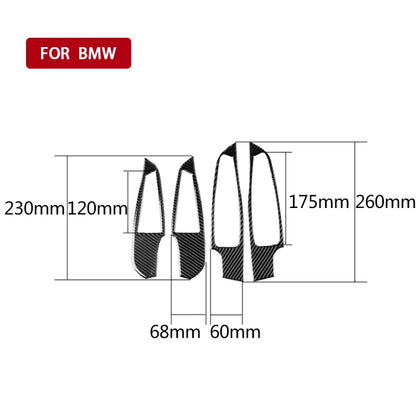 4 ใน 1 รถคาร์บอนไฟเบอร์กระจกหน้าต่าง Lift สติกเกอร์ตกแต่งสำหรับ BMW 3 Series G20/G28/325Li/330d/335 2019-2020, ซ้ายและขวาไดรฟ์ Universal, Window Glass Lift