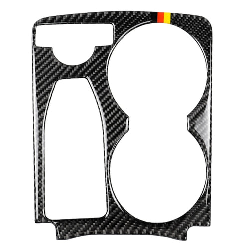 คาร์บอนไฟเบอร์สีเยอรมัน Handrail ถ้วยน้ำผู้ถือสติกเกอร์ตกแต่งสำหรับ Mercedes-Benz GLK 2008-2015, ไดรฟ์ซ้าย, German Color Handrail Water Cup Holder