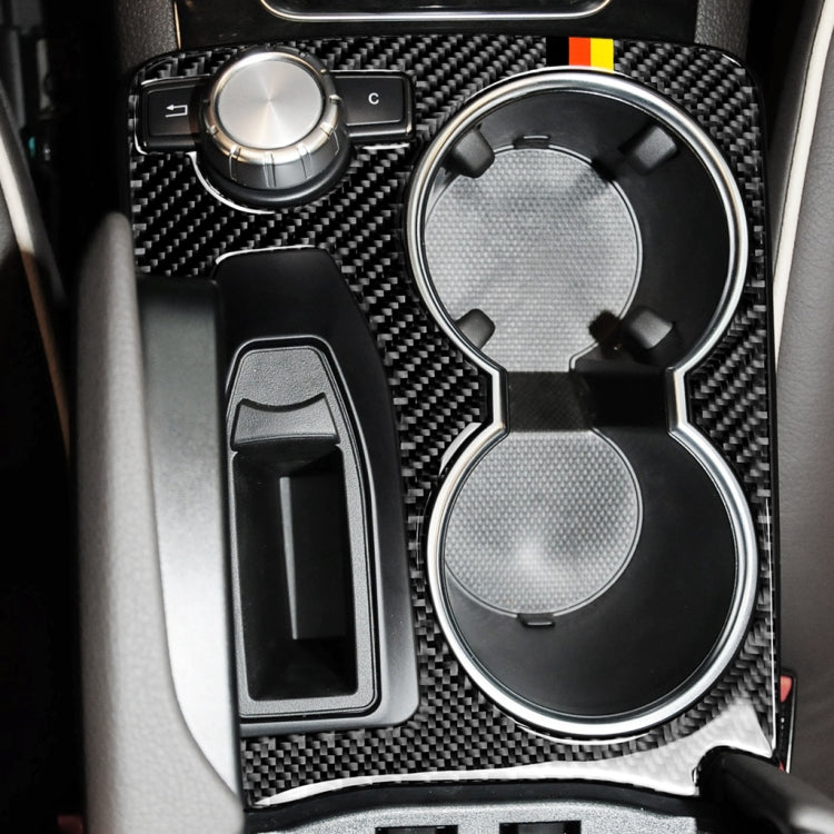 คาร์บอนไฟเบอร์สีเยอรมัน Handrail ถ้วยน้ำผู้ถือสติกเกอร์ตกแต่งสำหรับ Mercedes-Benz GLK 2008-2015, ไดรฟ์ซ้าย, German Color Handrail Water Cup Holder