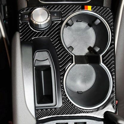 คาร์บอนไฟเบอร์สีเยอรมัน Handrail ถ้วยน้ำผู้ถือสติกเกอร์ตกแต่งสำหรับ Mercedes-Benz GLK 2008-2015, ไดรฟ์ซ้าย, German Color Handrail Water Cup Holder