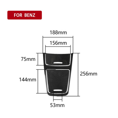 รถคาร์บอนไฟเบอร์สีทึบแผงควบคุมกลางสติกเกอร์ตกแต่งสำหรับ Mercedes-Benz A Class 2013-2018/CLA 2013-2017/GLA 2013-2017, ซ้ายและขวาไดรฟ์ Universal, Solid Color Central Control Panel