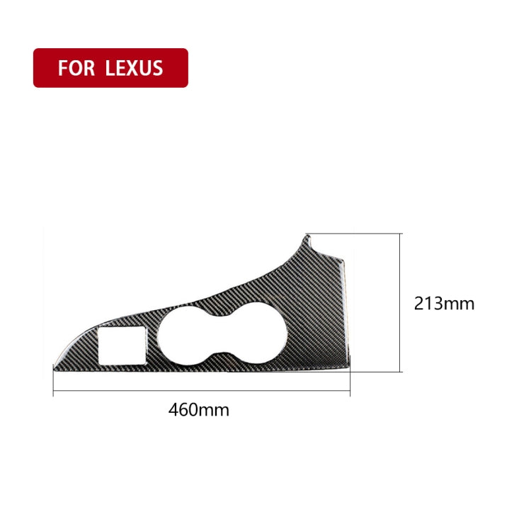 คาร์บอนไฟเบอร์ที่วางแก้วน้ำแผงสติกเกอร์ตกแต่งสำหรับเล็กซัส RX300 / 270 / 200 ครั้ง / 450 ชั่วโมง 2016-2019, ไดรฟ์ขวา, Water Cup Holder Panel