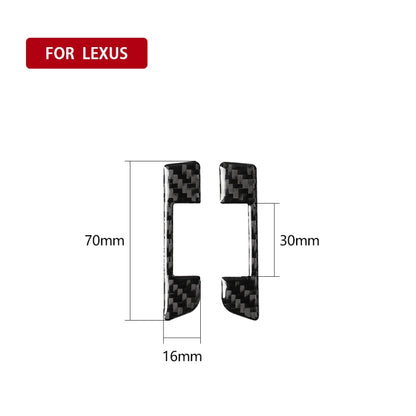 รถคาร์บอนไฟเบอร์ซ้ายและขวา Air Outlet สติกเกอร์ตกแต่งสำหรับ Lexus NX200/200 T/300 H 2014-2021,ซ้ายและขวา Universal, Left and Right Air Outlet