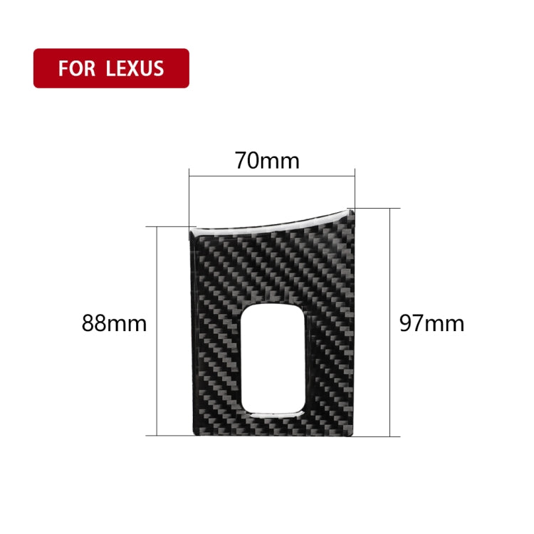 รถคาร์บอนไฟเบอร์ที่วางแขนกล่องสติกเกอร์ตกแต่งสำหรับเล็กซัส NX200 / 200 ครั้ง / 300 ชั่วโมง 2014-2021, ไดรฟ์ซ้าย, Armrest Box, Left Drive