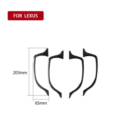 รถคาร์บอนไฟเบอร์ที่จับประตูด้านในสติกเกอร์ตกแต่งสำหรับ Lexus NX200 / 200 T / 300 H 2014-2021,ซ้ายและขวา Universal, Inner Door Handle