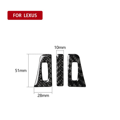 3 ใน 1 รถคาร์บอนไฟเบอร์ Air Outlet สติกเกอร์ตกแต่งสำหรับ Lexus NX200 / 200 T / 300 H 2014-2021,ซ้ายและขวาไดรฟ์ Universal, Air Outlet