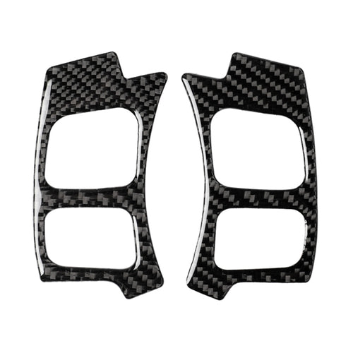 คาร์บอนไฟเบอร์รถยนต์พวงมาลัยปุ่มสติกเกอร์ตกแต่งสำหรับLexus NX200 / 200T / 300H 2014-2021,ซ้ายและขวาไดรฟ์Universal, Steering Wheel Button