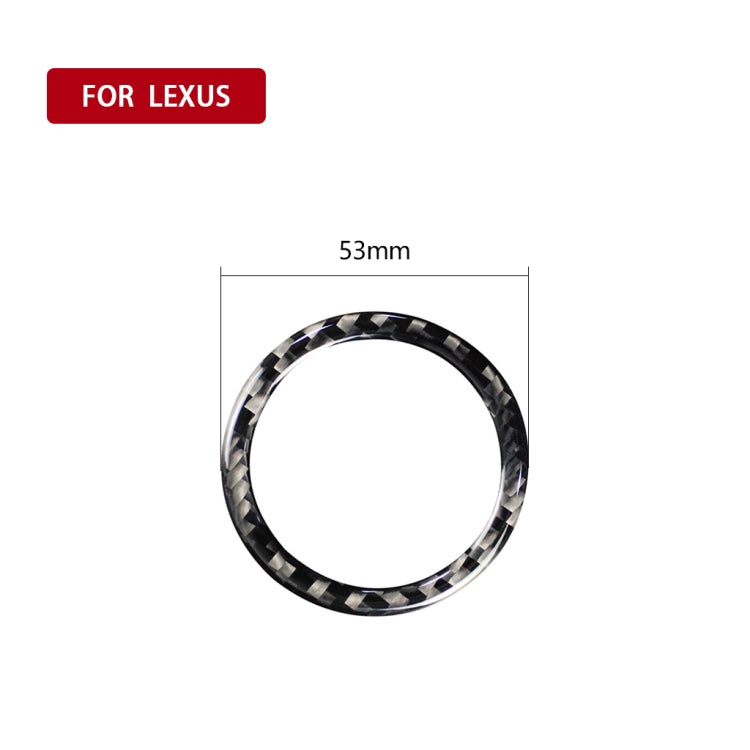 คาร์บอนไฟเบอร์เริ่มต้นวงกลมตกแต่งสติกเกอร์สำหรับ Lexus IS250 300 350C 2006-2012, ซ้ายและขวา Universal, tart Circle
