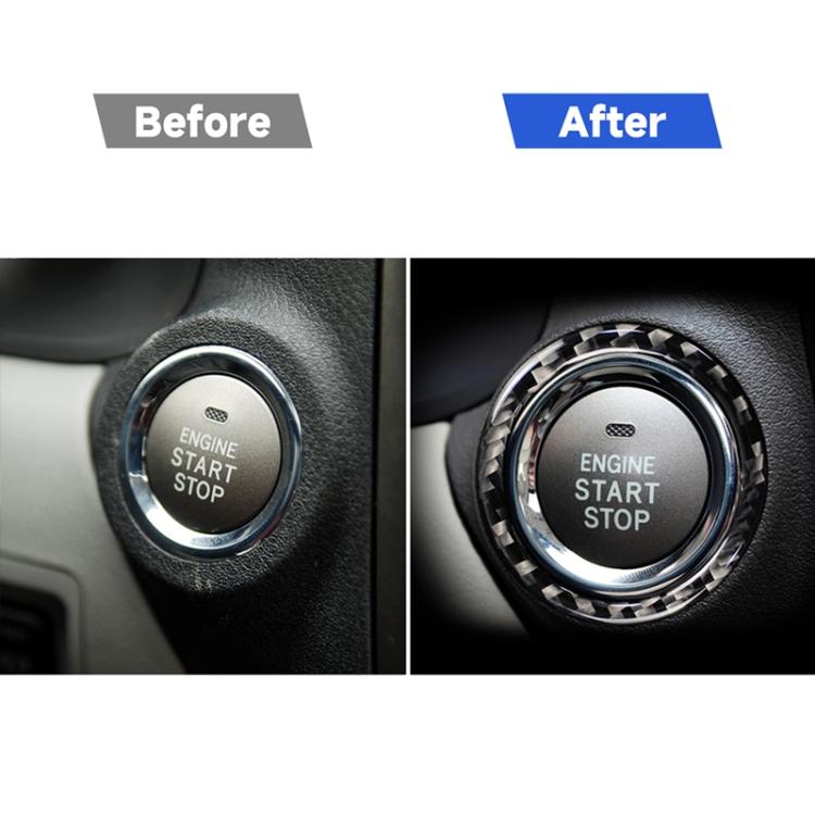 คาร์บอนไฟเบอร์เริ่มต้นวงกลมตกแต่งสติกเกอร์สำหรับ Lexus IS250 300 350C 2006-2012, ซ้ายและขวา Universal, tart Circle