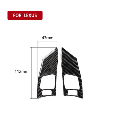 คาร์บอนไฟเบอร์พวงมาลัยปุ่ม B สติกเกอร์ตกแต่งสำหรับ Lexus IS250 300 350C 2006-2012, ซ้ายและขวา Universal, Steering Wheel Button B