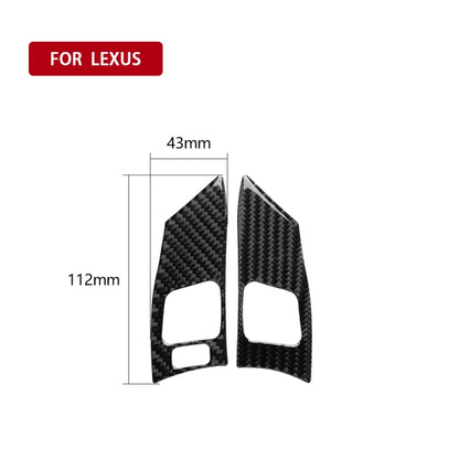 คาร์บอนไฟเบอร์พวงมาลัยปุ่มตกแต่งสติกเกอร์สำหรับ Lexus IS250 300 350C 2006-2012, ซ้ายและขวา Universal, Steering Wheel Button A