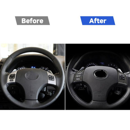 คาร์บอนไฟเบอร์พวงมาลัยปุ่มตกแต่งสติกเกอร์สำหรับ Lexus IS250 300 350C 2006-2012, ซ้ายและขวา Universal, Steering Wheel Button A