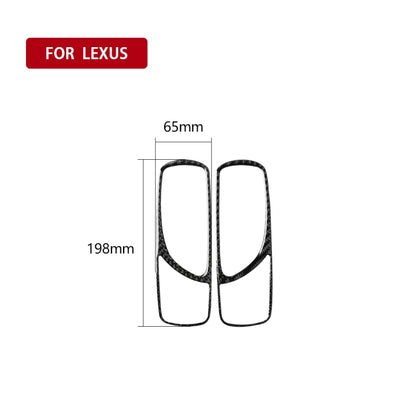รถคาร์บอนไฟเบอร์ด้านหลังประตูสติกเกอร์ตกแต่งสำหรับ Lexus IS250 300 350C 2006-2012, ซ้ายและขวา Universal, Rear Door Handle