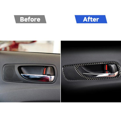 รถคาร์บอนไฟเบอร์ด้านหลังประตูสติกเกอร์ตกแต่งสำหรับ Lexus IS250 300 350C 2006-2012, ซ้ายและขวา Universal, Rear Door Handle