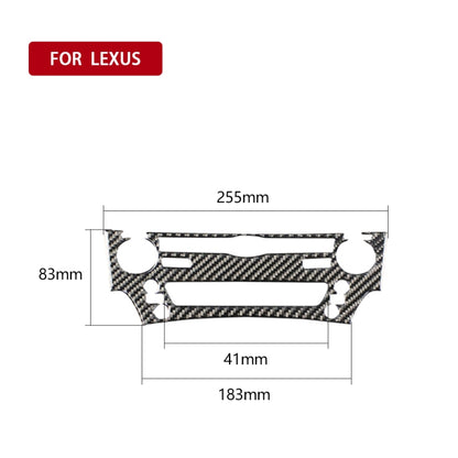 คาร์บอนไฟเบอร์ CD แผงสติกเกอร์ตกแต่งสำหรับ Lexus IS250 300 350C 2006-2012, ซ้ายและขวา Universal, CD Panel