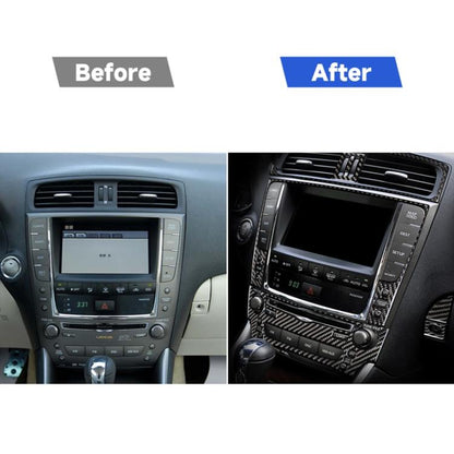 คาร์บอนไฟเบอร์ CD แผงสติกเกอร์ตกแต่งสำหรับ Lexus IS250 300 350C 2006-2012, ซ้ายและขวา Universal, CD Panel