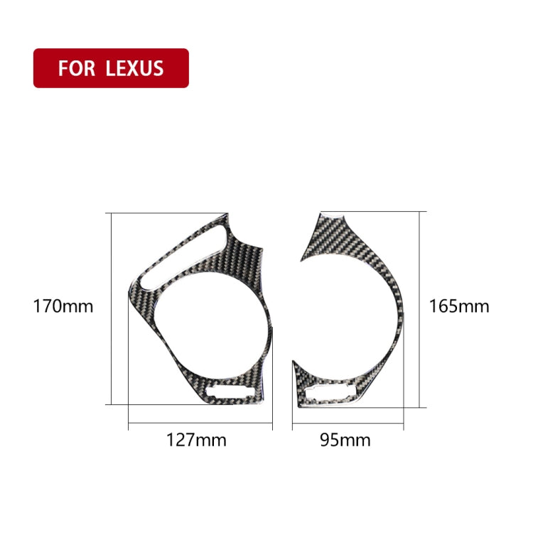 คาร์บอนไฟเบอร์รถยนต์ขนาดใหญ่ซ้ายและขวา Air Outlet ตกแต่งสติกเกอร์สำหรับ Lexus IS250 300 350C 2006-2012, ขวา, Big Left and Right Air Outlet, Right Drive