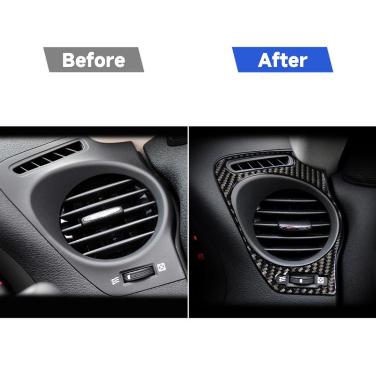 คาร์บอนไฟเบอร์รถยนต์ขนาดใหญ่ซ้ายและขวา Air Outlet ตกแต่งสติกเกอร์สำหรับ Lexus IS250 300 350C 2006-2012, ขวา, Big Left and Right Air Outlet, Right Drive