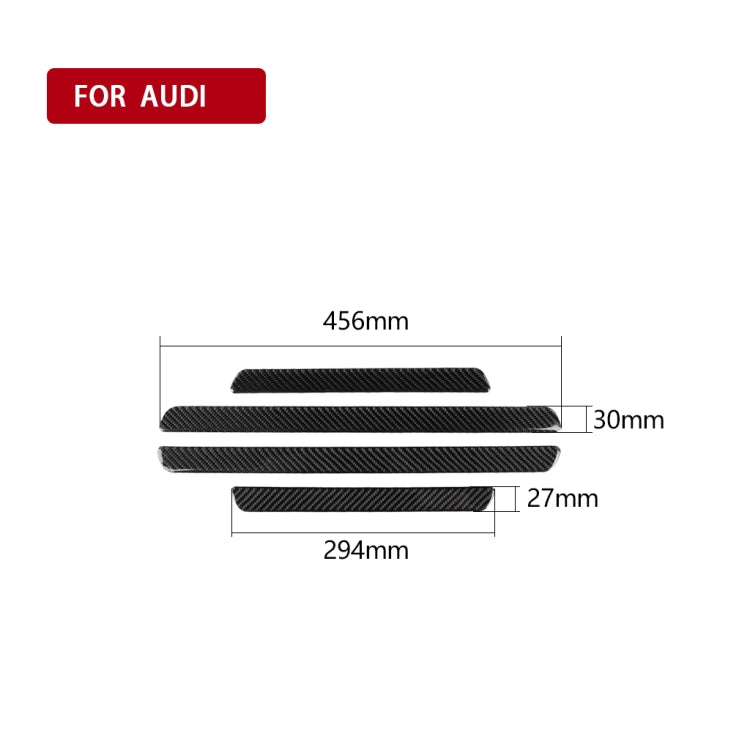 คาร์บอนไฟเบอร์เกณฑ์สติกเกอร์ตกแต่งสำหรับ Audi A6 S6 C7 A7 S7 4G8 2012-2018, ซ้ายและขวา Universal, Threshold