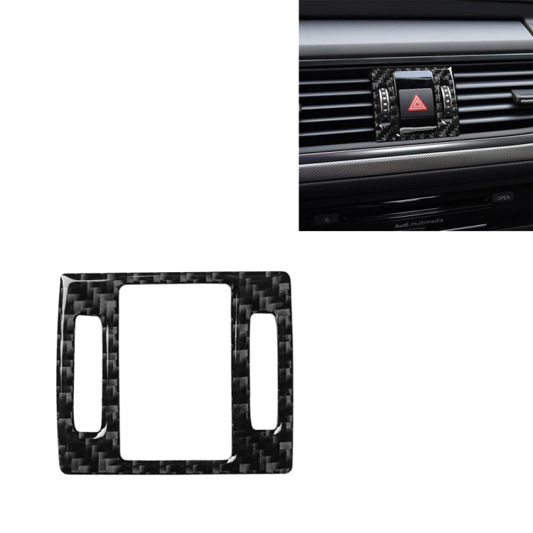 คาร์บอนไฟเบอร์ไฟเตือนสติกเกอร์ตกแต่งสำหรับ Audi A6 S6 C7 A7 S7 4G8 2012-2018, ซ้ายและขวา Universal, Warning Light