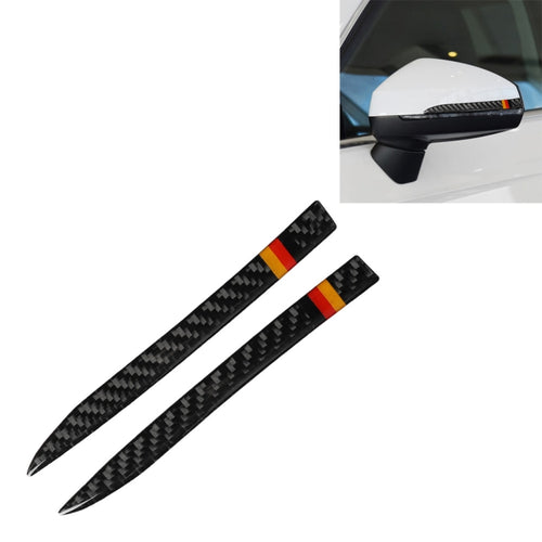 รถคาร์บอนไฟเบอร์กระจกมองหลัง Anti-collision Strip สำหรับ Audi A6 S6 C7 A7 S7 4G8 2012-2018, ซ้ายและขวา Universal, Rearview Mirror