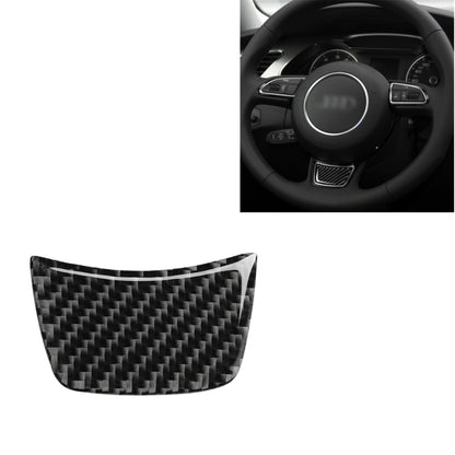 คาร์บอนไฟเบอร์พวงมาลัยสติกเกอร์ตกแต่งสำหรับ Audi A6 S6 C7 A7 S7 4G8 2012-2018, ซ้ายและขวา Universal, Steering Wheel