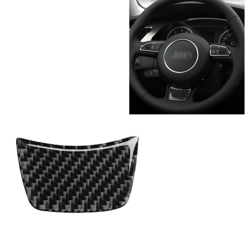 คาร์บอนไฟเบอร์พวงมาลัยสติกเกอร์ตกแต่งสำหรับ Audi A6 S6 C7 A7 S7 4G8 2012-2018, ซ้ายและขวา Universal, Steering Wheel