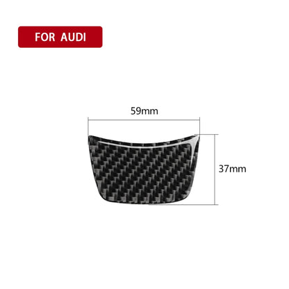 คาร์บอนไฟเบอร์พวงมาลัยสติกเกอร์ตกแต่งสำหรับ Audi A6 S6 C7 A7 S7 4G8 2012-2018, ซ้ายและขวา Universal, Steering Wheel