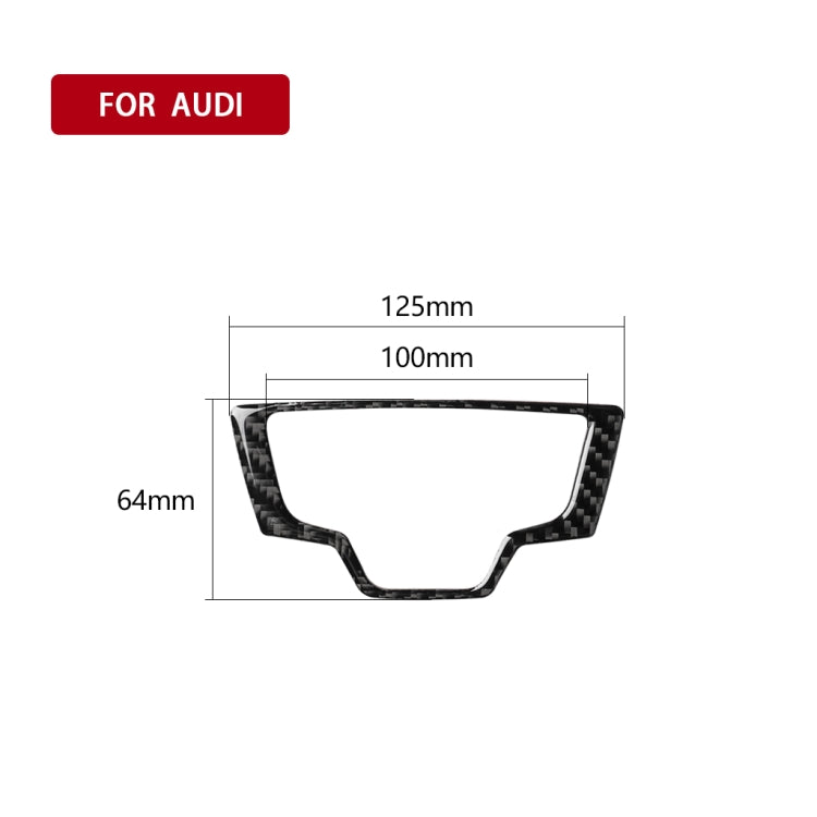 คาร์บอนไฟเบอร์มัลติมีเดียแผงตกแต่งสติกเกอร์สำหรับAudi A6 S6 C7 A7 S7 4G8 2012-2018,ซ้ายและขวาUniversal, Multimedia Panel