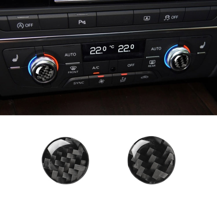 คาร์บอนไฟเบอร์เครื่องปรับอากาศปุ่มสติกเกอร์ตกแต่งสำหรับ Audi A6 S6 C7 A7 S7 4G8 2012-2018, ซ้ายและขวา Universal, Air Conditioning Button