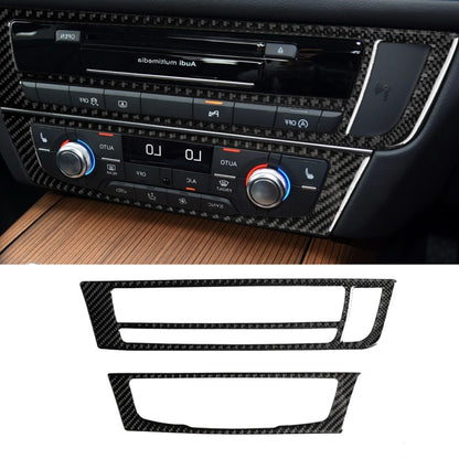 คาร์บอนไฟเบอร์เครื่องปรับอากาศ CD แผงตกแต่งสติกเกอร์สำหรับ Audi A6 S6 C7 A7 S7 4G8 2012-2018, ขวาไดรฟ์, Air Conditioning CD Panel, Right Drive