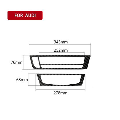 คาร์บอนไฟเบอร์เครื่องปรับอากาศCDแผงสติกเกอร์ตกแต่งสำหรับAudi A6 S6 C7 A7 S7 4G8 2012-2018,ไดรฟ์ซ้าย, Air Conditioning CD Panel, Left Drive