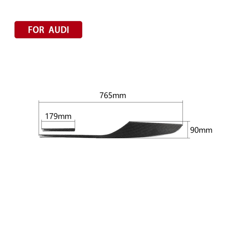 รถคาร์บอนไฟเบอร์แดชบอร์ดแถบตกแต่งสำหรับ Audi A6 S6 C7 A7 S7 4G8 2012-2018,ไดรฟ์ซ้าย, Dashboard, Left Drive