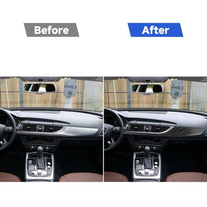รถคาร์บอนไฟเบอร์แดชบอร์ดแถบตกแต่งสำหรับ Audi A6 S6 C7 A7 S7 4G8 2012-2018,ไดรฟ์ซ้าย, Dashboard, Left Drive