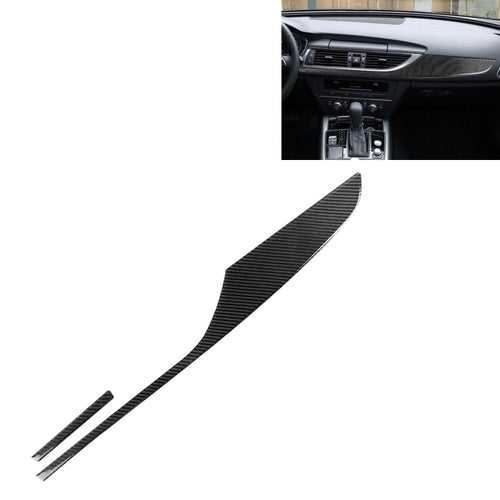 รถคาร์บอนไฟเบอร์แดชบอร์ดแถบตกแต่งสำหรับ Audi A6 S6 C7 A7 S7 4G8 2012-2018,ไดรฟ์ซ้าย, Dashboard, Left Drive