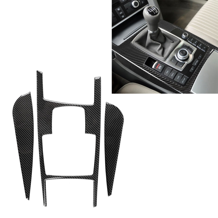 รถคาร์บอนไฟเบอร์ตำแหน่งเกียร์ + แผงด้านข้างสติกเกอร์ตกแต่งสำหรับ Audi A6 2005-2011, ไดรฟ์ซ้าย, การกำหนดค่าสูง, Gear Shift Position Left Drive, High Configuration