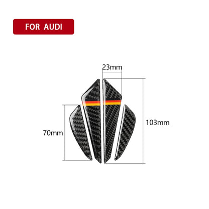 รถคาร์บอนไฟเบอร์รูปแบบธงเยอรมันสติกเกอร์ป้องกันการชนกันสำหรับ Audi TT, ไดรฟ์ซ้ายและขวาสากล, Anti-collision