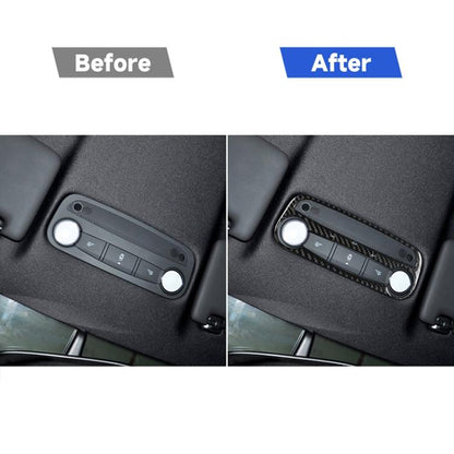คาร์บอนไฟเบอร์ไฟอ่านหนังสือสติกเกอร์ตกแต่งสำหรับ Audi TT 8n 8J MK123 TTRS 2008-2014, ซ้ายและขวา Universal, Reading Light