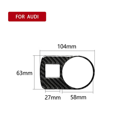 คาร์บอนไฟเบอร์ไฟหน้าสวิทช์สติกเกอร์ตกแต่งสำหรับ Audi TT 8n 8J MK123 TTRS 2008-2014, ขวา, Headlight Switch, Right Drive