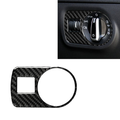 คาร์บอนไฟเบอร์ไฟหน้าสวิทช์สติกเกอร์ตกแต่งสำหรับ Audi TT 8n 8J MK123 TTRS 2008-2014, ขวา, Headlight Switch, Right Drive