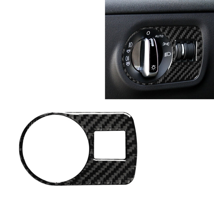 คาร์บอนไฟเบอร์ไฟหน้าสวิทช์สติกเกอร์ตกแต่งสำหรับ Audi TT 8n 8J MK123 TTRS 2008-2014,ไดรฟ์ซ้าย, Headlight Switch , Left Drive