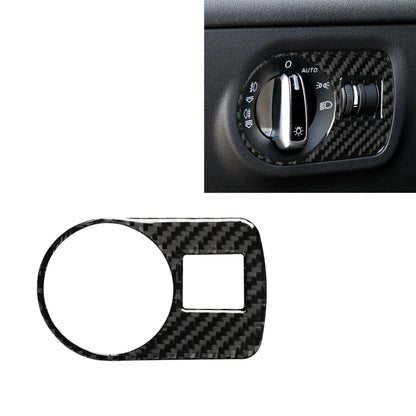 คาร์บอนไฟเบอร์ไฟหน้าสวิทช์สติกเกอร์ตกแต่งสำหรับ Audi TT 8n 8J MK123 TTRS 2008-2014,ไดรฟ์ซ้าย, Headlight Switch , Left Drive