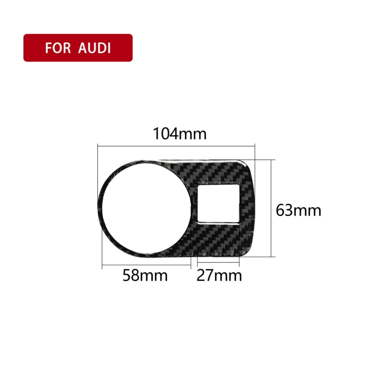 คาร์บอนไฟเบอร์ไฟหน้าสวิทช์สติกเกอร์ตกแต่งสำหรับ Audi TT 8n 8J MK123 TTRS 2008-2014,ไดรฟ์ซ้าย, Headlight Switch , Left Drive